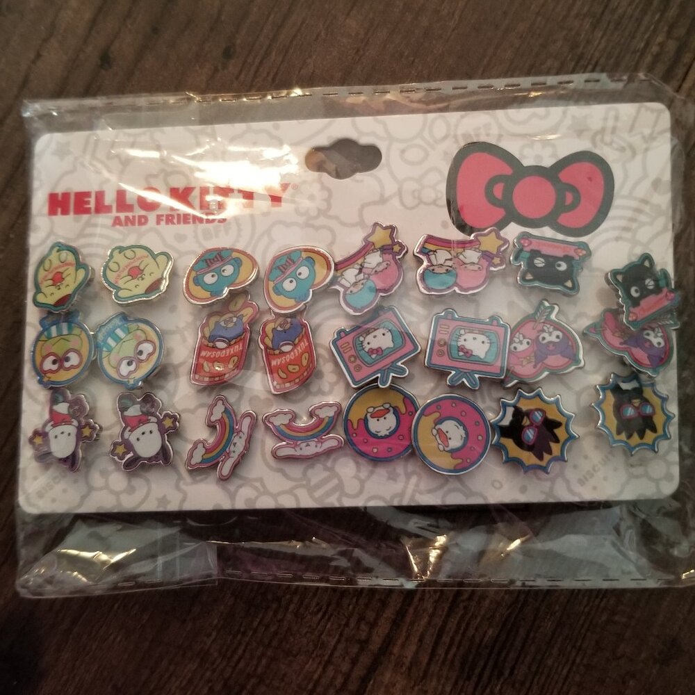 Sanrio 12 pack earrings set - Hello Kitty and Friends